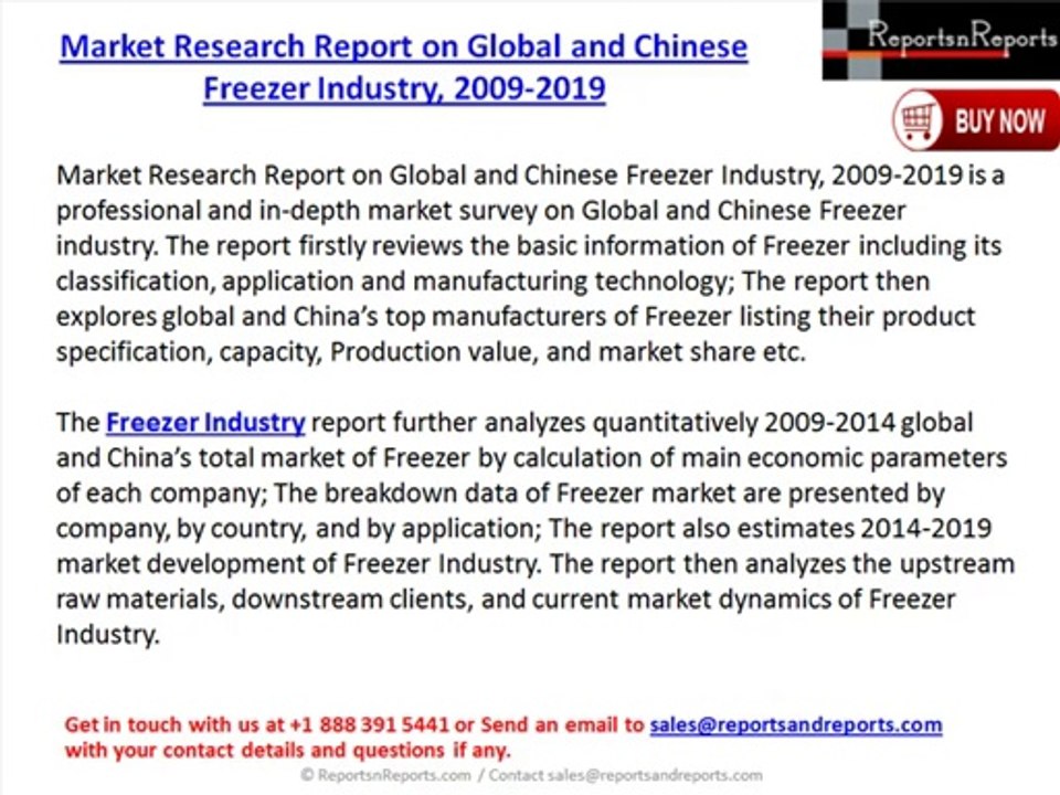 Research Report on Global and Chinese Freezer Market, 2009-2019