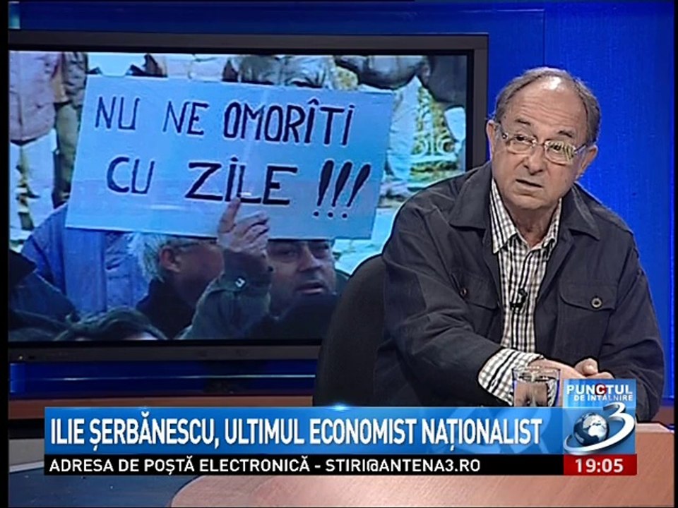 Ilie Serbanescu: ROMANIA A PIERDUT CONTROLUL ECONOMIEI