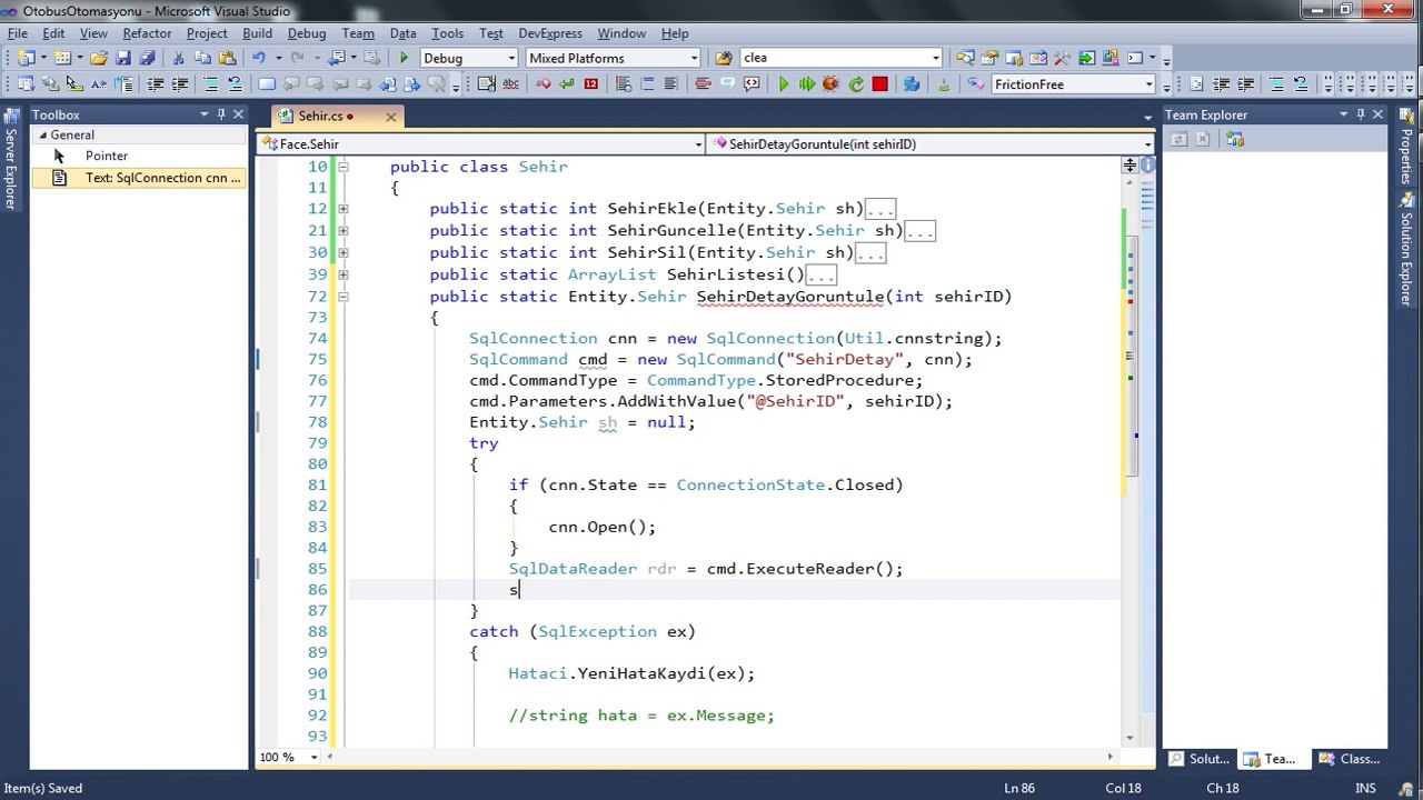 C# Otobus Otomasyonu Face Sehir