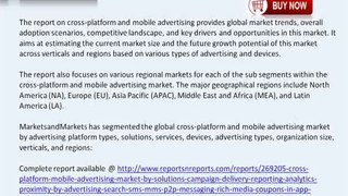 Cross-Platform & Mobile Advertising Market Global Research Report to 2018