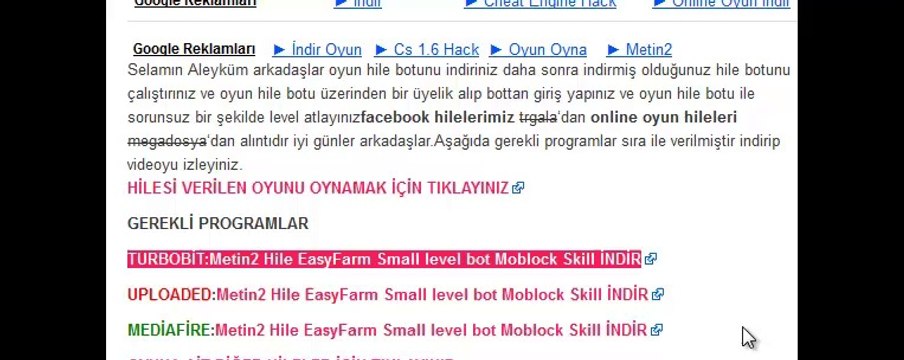 Metin2 Hileleri Kolay Multihack Yeni EasyFarm Bot Güncel