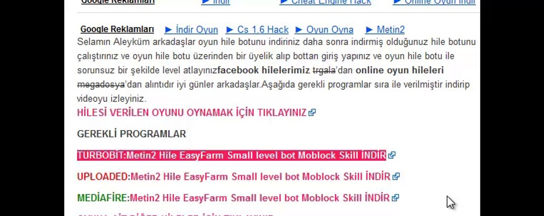 Metin2 Hileleri Kolay Multihack Yeni EasyFarm Bot Güncel
