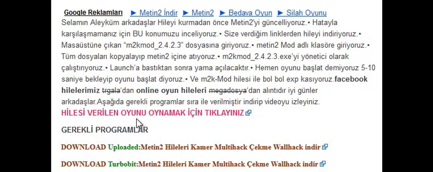 Metin2 Hileleri M2Kmod v2.4.2.7 indir Yeni