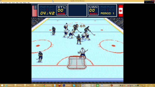 Brett Hull Hockey 95 (1995) SNES Gameplay