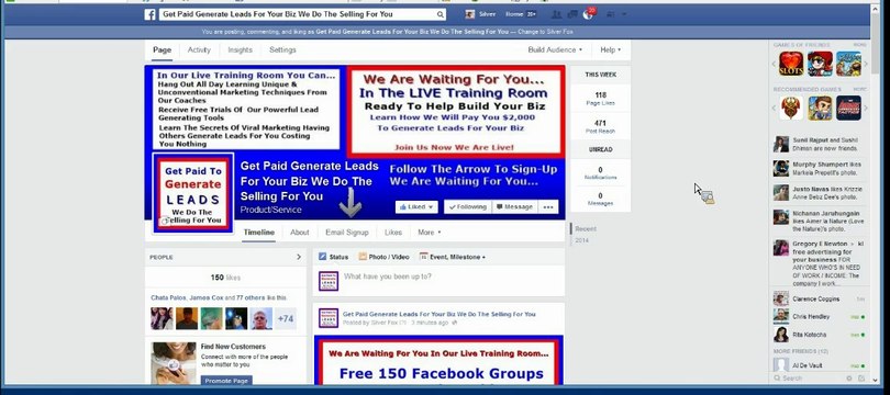Free 150 Facebook Fan Groups Join Us In The Live Training Room To Pick Up Those FB Groups - Go Ahead Steal This Video