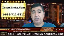 Texas Longhorns vs. North Texas Mean Green Pick Prediction NCAA College Football Odds Preview 8-30-2014