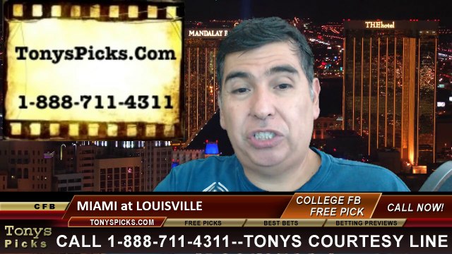 Louisville Cardinals vs. Miami Hurricanes Pick Prediction NCAA College Football Odds Preview 9-1-2014