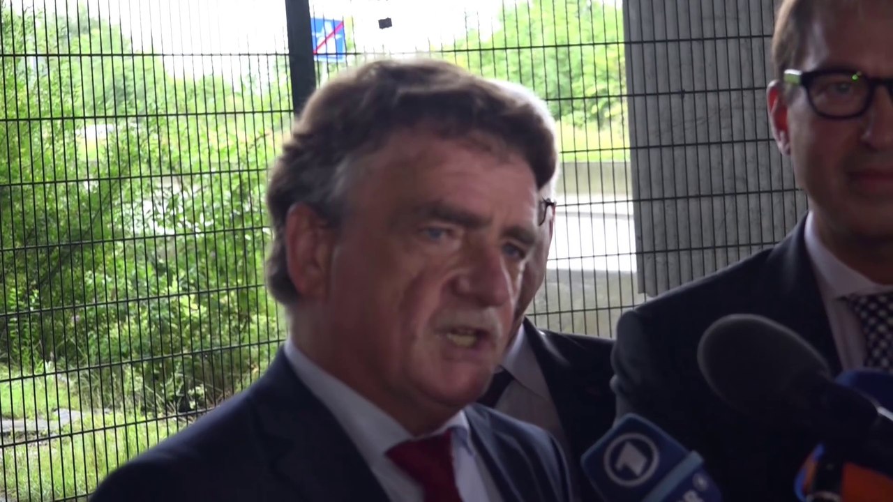 Leverkusen: Ministerbesuch an der Rheinbücke (26.08.2014)