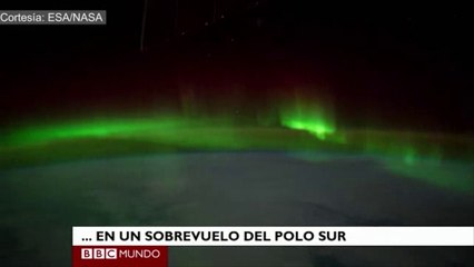 La aurora austral captada desde el espacio