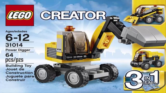 LEGO Creator Power Digger - 3 in 1 (Digger ,dump truck or front loader) 31014 - Toys Review