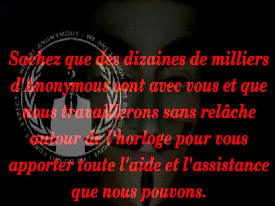 Anonymous France  #OpSioniste Français French_ Soutien à Gaza Palestine VOSTFR (16 novembre 2012