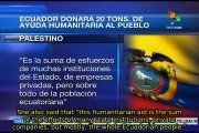 Ecuador to send 20 tons of humanitarian aid to Palestine