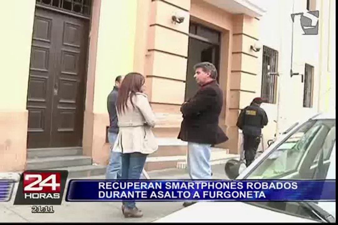 Callao: la policía recuperó smartphones robados durante asalto a furgoneta