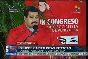 Grupos capitalistas buscan desbancar a Venezuela: Maduro