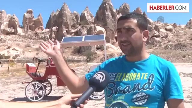 Güneş enerjisi ile çalışan atsız fayton yaptı