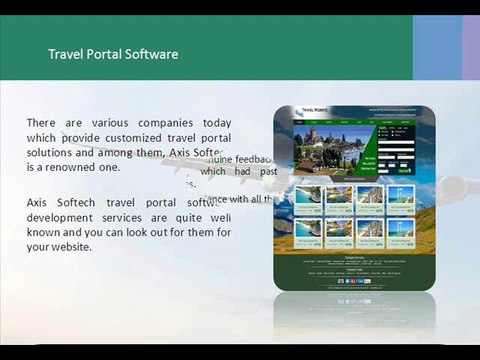 Travel Portal Software Solutions India, Travel Website Development - Axis Softech