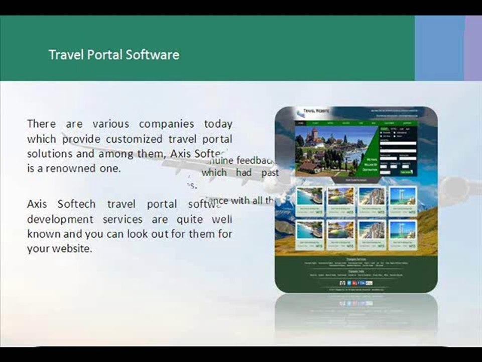 Travel Portal Software Solutions India, Travel Website Development - Axis Softech