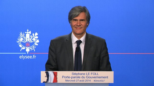 Point de presse de Stéphane Le Foll, porte-parole du Gouvernement, le 27 août