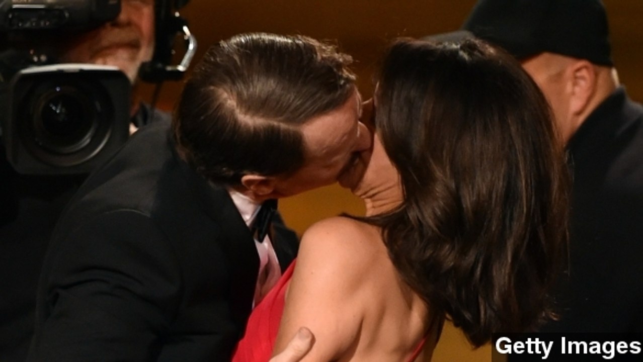 Julia Louis-Dreyfus And Bryan Cranston Lock Lips At Emmys