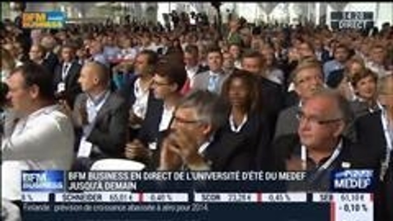 Émission spéciale Université d'été du Medef: Discours de Pierre Gattaz, dans l'invité de BFM Business – 27/08