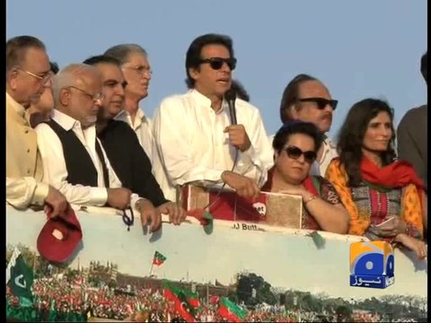 Imran says no more talks till PM quits office-Geo Reports-27 Aug 2014