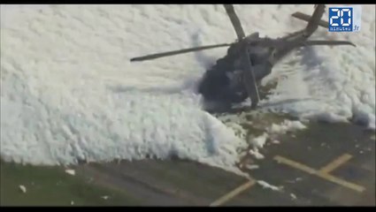 Une base américaine envahie par de la mousse