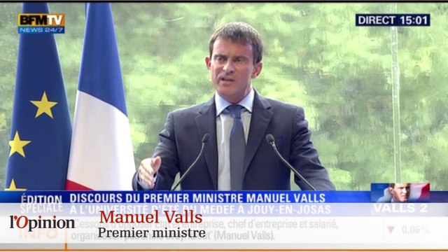 Manuel Valls - Medef : la fin du vieux socialisme