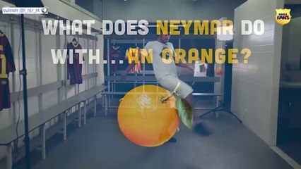 Neymar dá show com bola de basquete, laranja e até bala de mascar! Confira