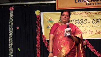 TAGC: CATS: CHICAGO AREA TELUGU SENIORS: PADMAVATHI SARMA SINGS A FOLK SONG ABOUT DOWRY