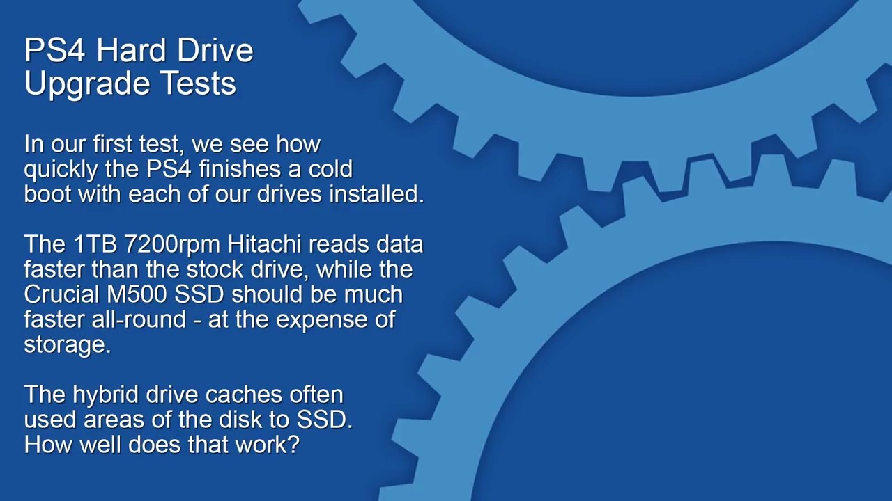 PS4 - Hard Drive SSD Upgrade Tests Front-End System Boot Time Comparison