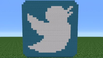 Minecraft Tutorial: How To Make The Twitter Logo