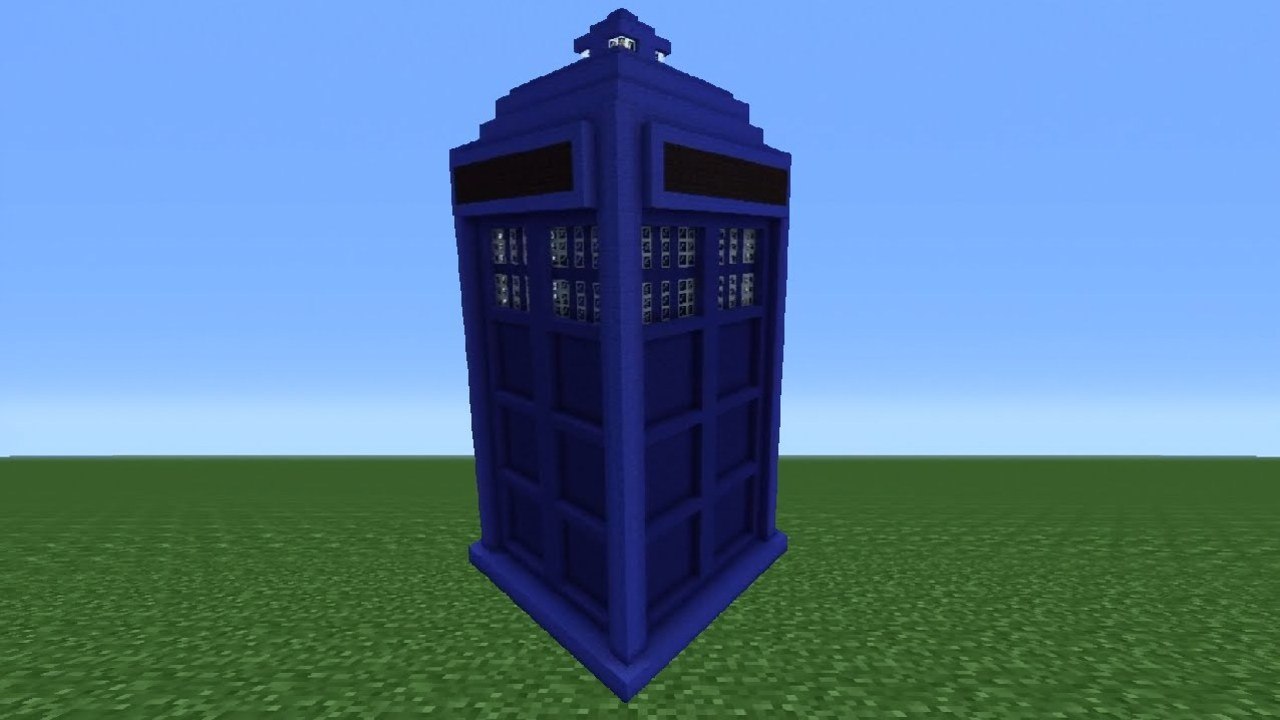 Minecraft Tutorial: How To Make The Tardis (Exterior)