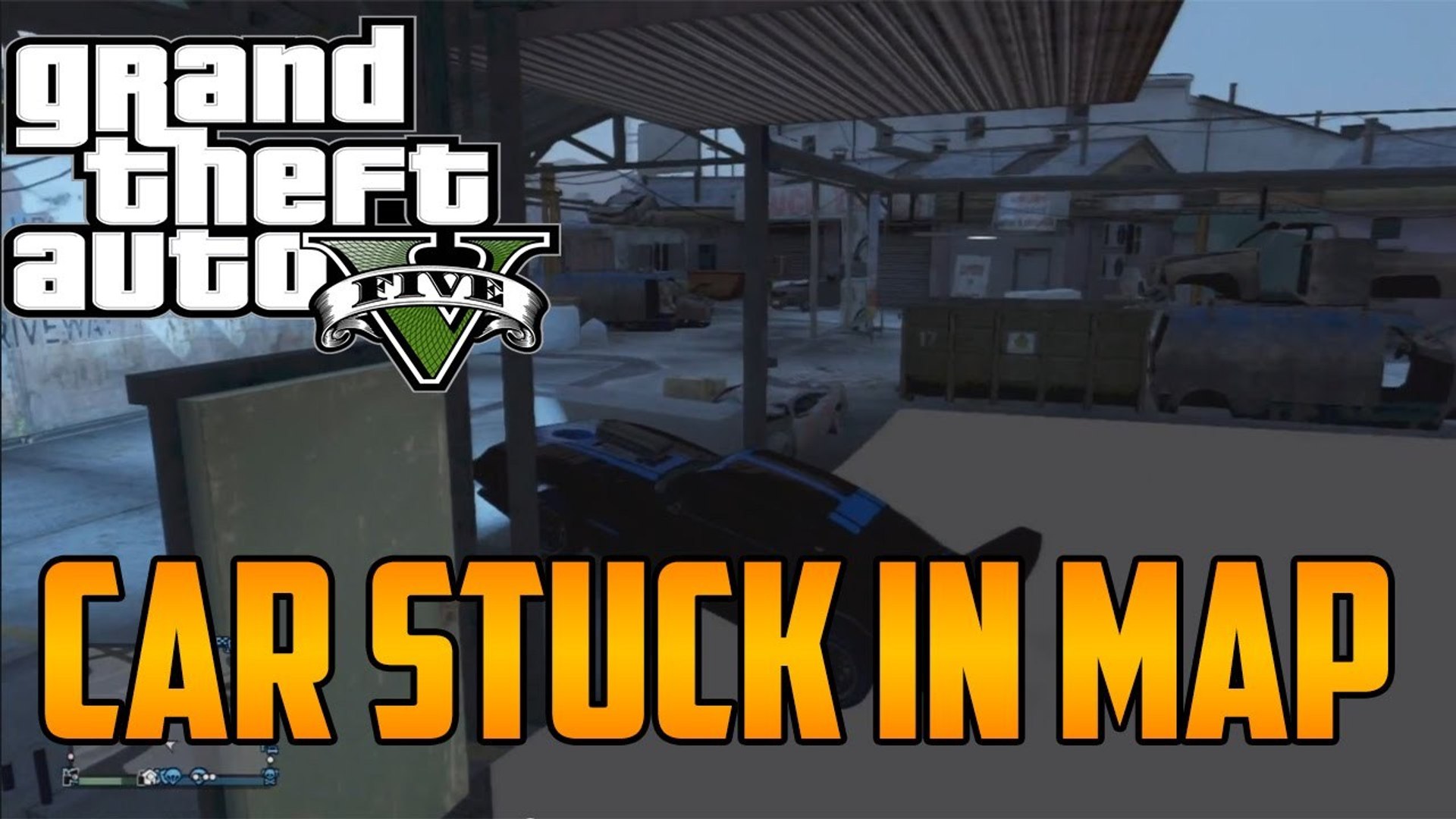GTA 5 - Car Stuck In Map Glitch + Falling Under GTA 5 Map (GTA 5 Online Gameplay)