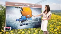 Rain on Jeju, hot and sunny elsewhere