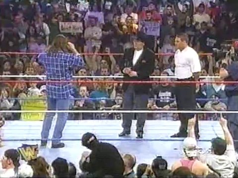 Ken Shamrock + Steve Austin + Bret Hart (RAW 03.10.1997)