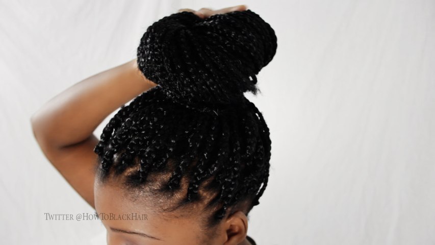 How To Do Your Own Single Box Braids On Yourself fast And In A Rush Tutorial Part 4 of 8