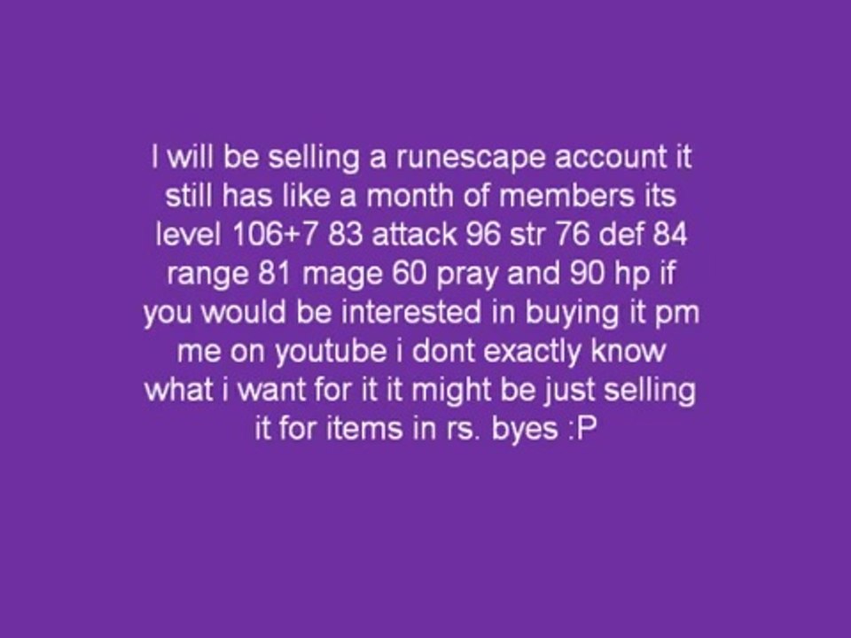 PlayerUp.com - Buy Sell Accounts - SELLING A RUNESCAPE ACCOUNT(2)