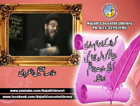 Karbala ka baad hum sari duniya ko kis tarhan batayain ka ek bohat bara zulm huwa tha - Allama aqeel gharwi