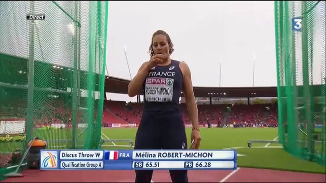 ChE athlétisme 2014, qualification Mélina Robert-Michon (disque)