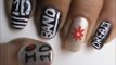 One Direction Nails! easy 1D nail deisgns and nail art for beginners short nails- tutorial