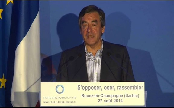 S'opposer, Oser, Rassembler discours de François Fillon à Rouez-en-Champagne le 27 août 2014