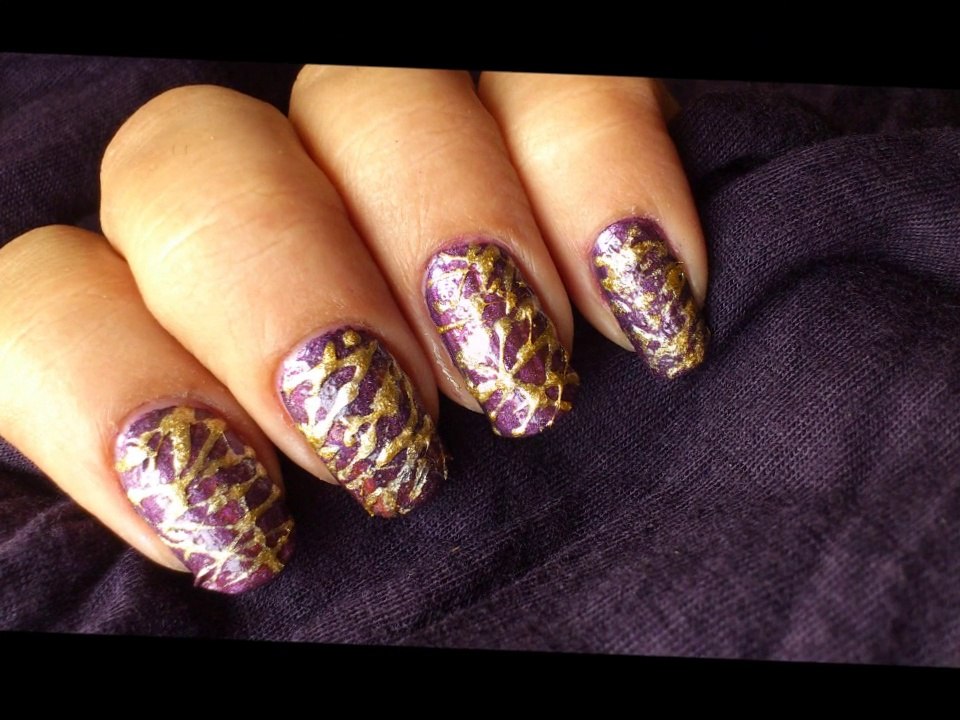 James Bond Nail Polish Designs - 2012 Bond girls nail art collection design in gold spun sugar