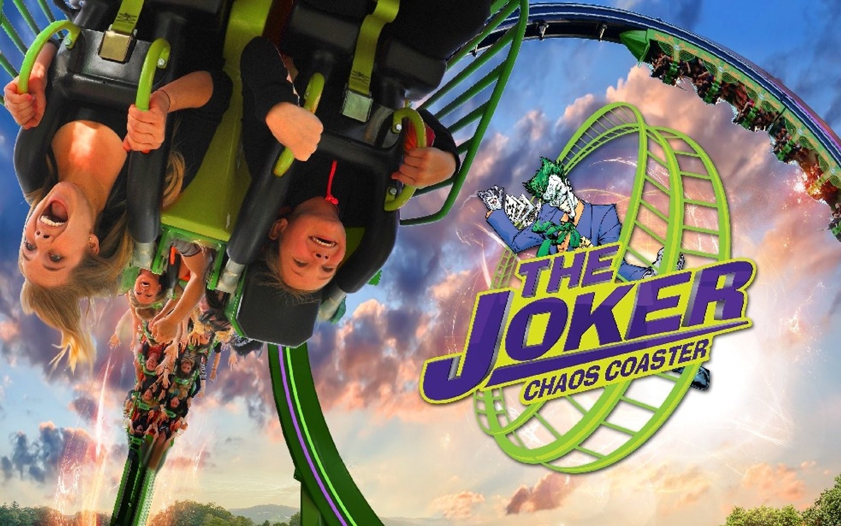 Chaos is Unleashed with THE JOKER Free Fly Coaster at Six Flags