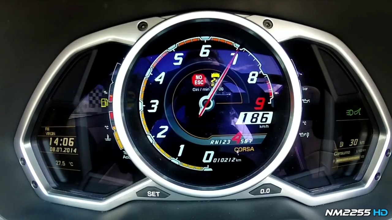 Lamborghini Aventador Roadster Launch Control 0-200 km-h