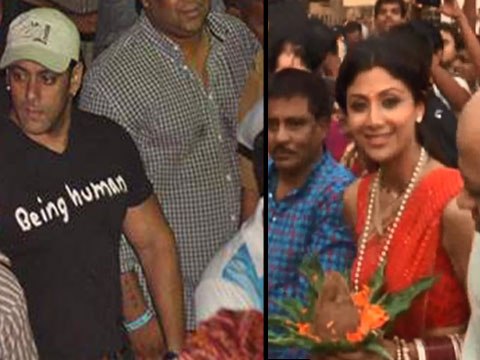 Salman Khan & Shilpa Shetty's Ganesh Visarjan