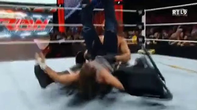 RTL9 RAW DEAN AMBROSE VS SETH ROLLINS FALL COUNT ANYWHERE
