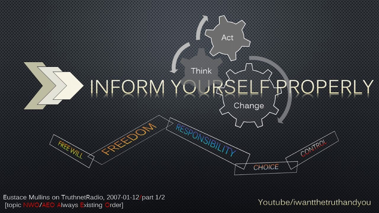 Eustace Mullins on TruthnetRadio [2007-01-12] [a bit about NWO]