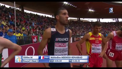 ChE athlétisme 2014, séries 1500m H (Carvalho, MMB après la DSQ de la veille)
