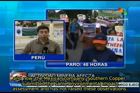 Tambo Valley residents stage protest against Tia Maria mining project