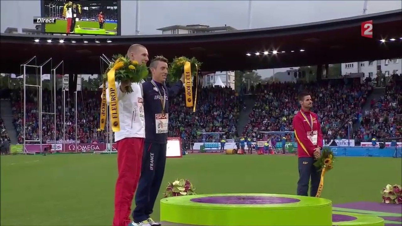 ChE athlétisme 2014, podiums 3000m steeple H et 110m haies